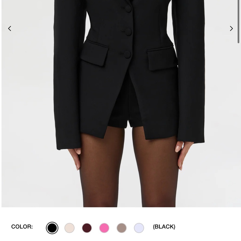 Women's Black Single-Breasted Tailored Blazer
